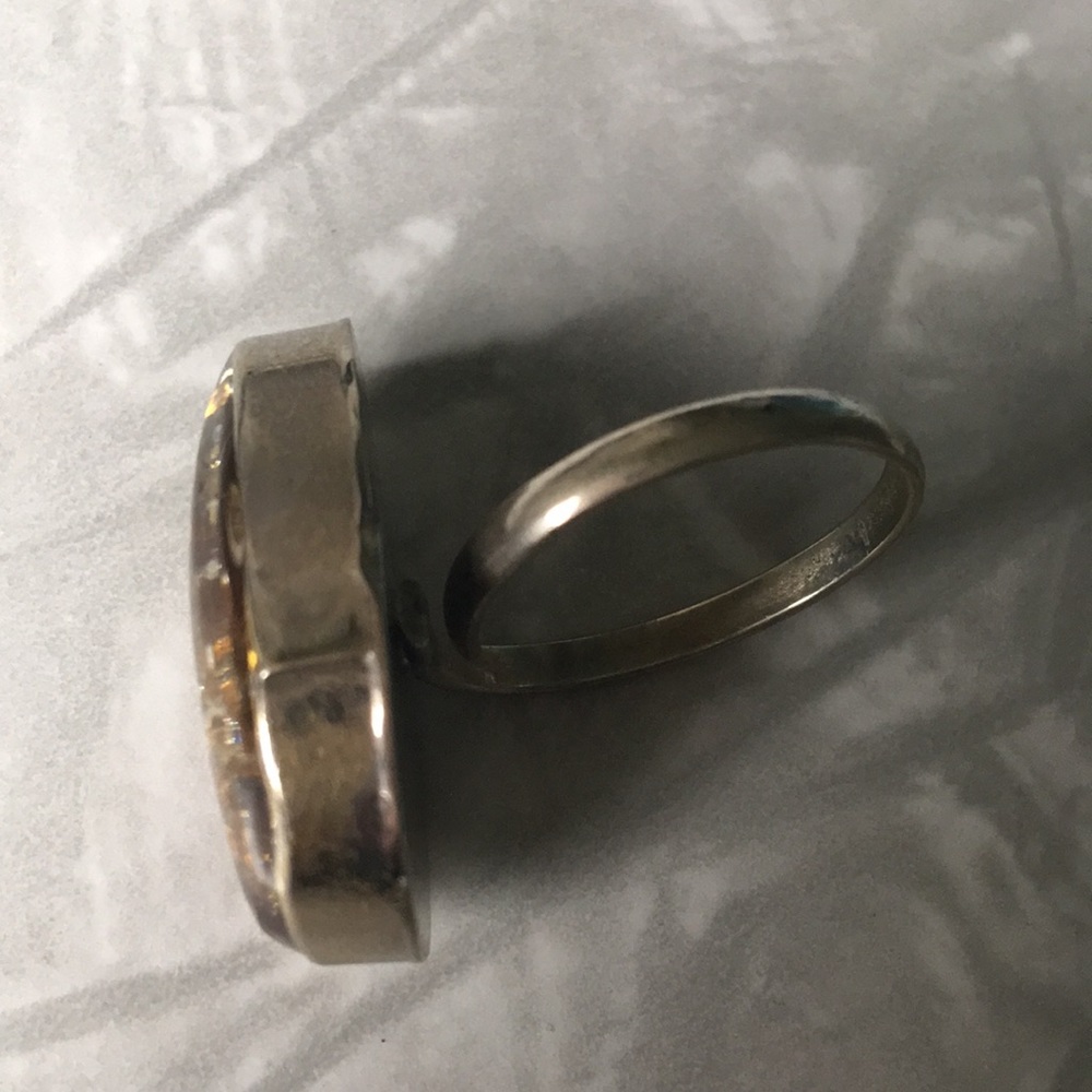 Amber Silver Ring - Picture 5 of 7